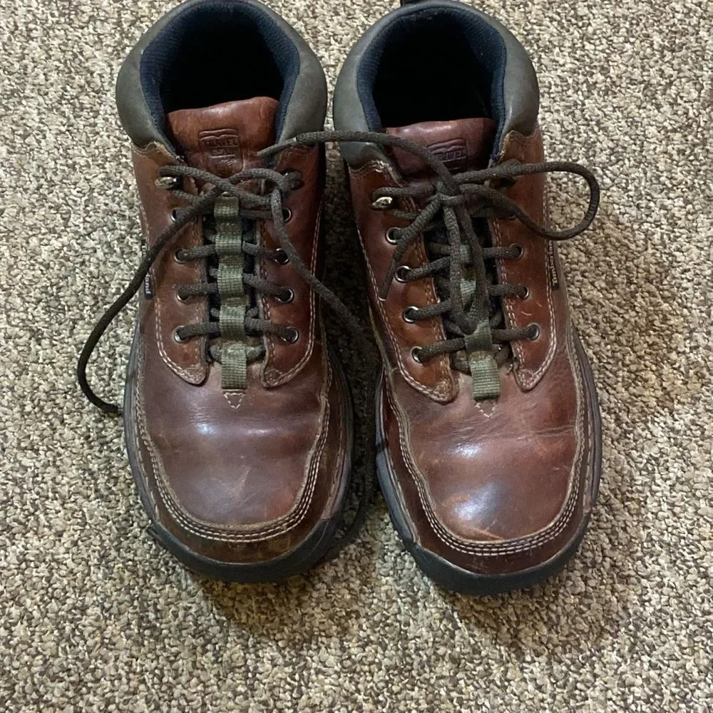 Timberland Support Brake Propel Flex Men's Brown Leather Boots Shoes Size 9.5M